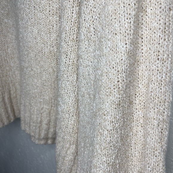 American Eagle Fair Isle Cream Blue Turtleneck Knit Sweater Cozy Winter Size Lg - Picture 8 of 13